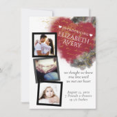 Modernes Grunge Herz und Paint Spritzer Foto Birth Ankündigung (Vorderseite)