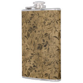 Modernes Grunge Leaf Muster - Flask Flachmann (Links)