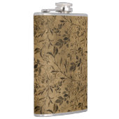 Modernes Grunge Leaf Muster - Flask Flachmann (Rechts)