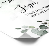 Modernes Grünzeichen Eukalyptus foliage Poster (Ecke)