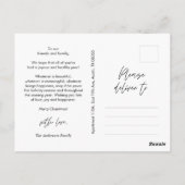 Modernes Gruß, frohe Weihnachten Familie Foto Pos Postkarte (Rückseite)