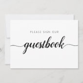 Modernes Guestbook-Zeichen (Vorderseite)
