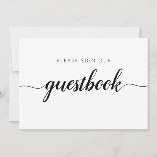 Modernes Guestbook-Zeichen (Vorderseite)