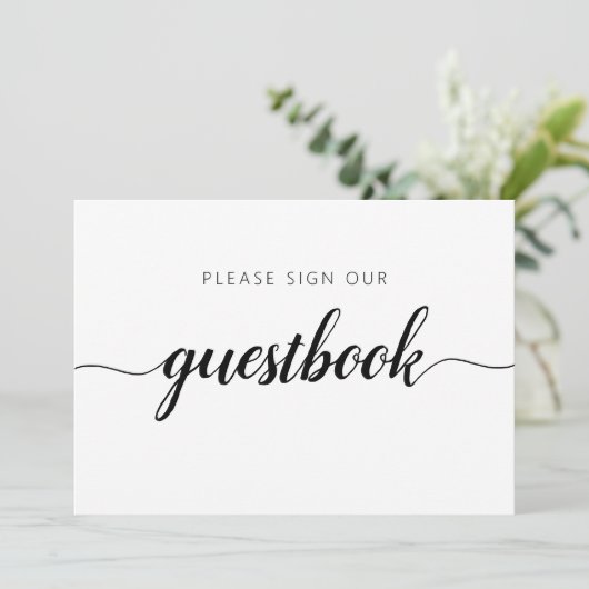 Modernes Guestbook-Zeichen (Stehend Vorderseite)