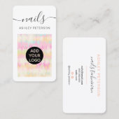 Modernes, gürtelbraunes Pastell-gefärbte Krawatte- Visitenkarte (Vorne/Hinten)