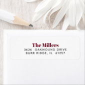 Modernes Gütezeichen für Burgund Merlot Red Holida (Insitu)