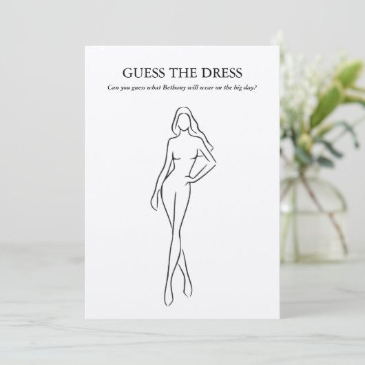 Modernes Guthaben des Dress Brautparty Game (Stehend Vorderseite)