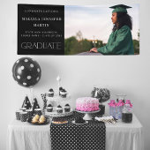 Modernes H-Foto-Graduate-Banner - Schwarz Banner
