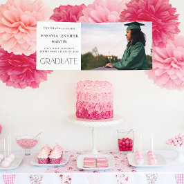 Modernes H-Foto-Graduate-Banner - weiß Banner