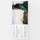 Modernes H-Foto-Graduate-Banner - weiß Banner (Vertikal)