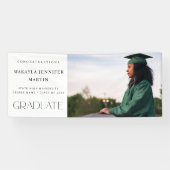 Modernes H-Foto-Graduate-Banner - weiß Banner (Horizontal)