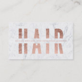 Modernes Haar herausgeschnittener Visitenkarte (Rückseite)