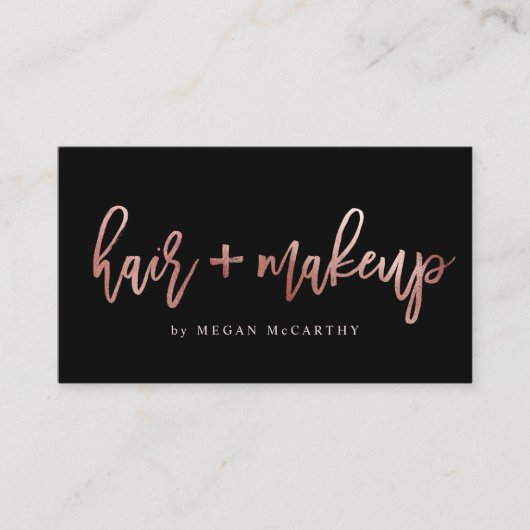 Modernes Haar Makeup Künstlerskriptionsszenario Visitenkarte (Vorderseite)