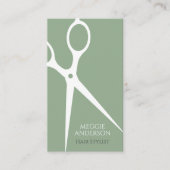 Modernes Haar Stylist Graphic Green Visitenkarte (Vorderseite)