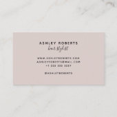 Modernes Haarstylistin Visitenkarte (Rückseite)