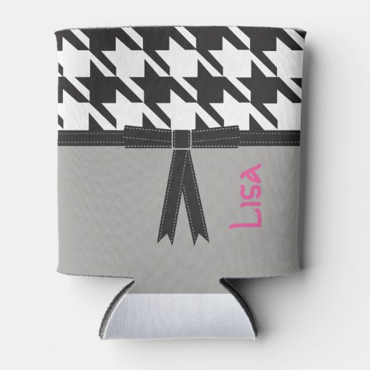 Modernes Hahnentrittmuster Dosenkühler (Vorderseite)