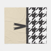 Modernes Hahnentrittmuster Fleecedecke (Vorderseite (Horizontal))