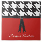 Modernes Hahnentrittmuster Fliese (Vorderseite)