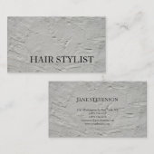 Modernes Hair Stylist Grau Wall Design Beruflich Visitenkarte (Vorne/Hinten)