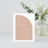 Modernes Halbarsch Rosa Mädchen 1. Geburtstag Invi Postkarte (Stehend Vorderseite)