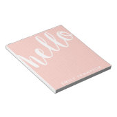 Modernes Hallo Personalisierte Sozialgeschichte Notizblock (angewinkelt)