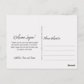 Modernes Hallo Zwei Fotos Geburtserklärung Postkarte (Rückseite)