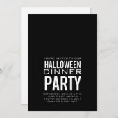 MODERNES HALLOWEEN-ABENDESSEN-PARTY EINLADUNG (Vorne/Hinten)