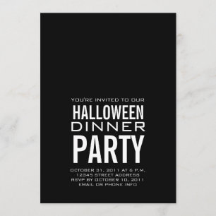 MODERNES HALLOWEEN-ABENDESSEN-PARTY EINLADUNG