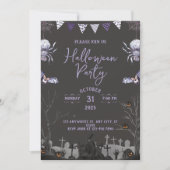 Modernes Halloween Cocktail Party Einladung (Vorderseite)