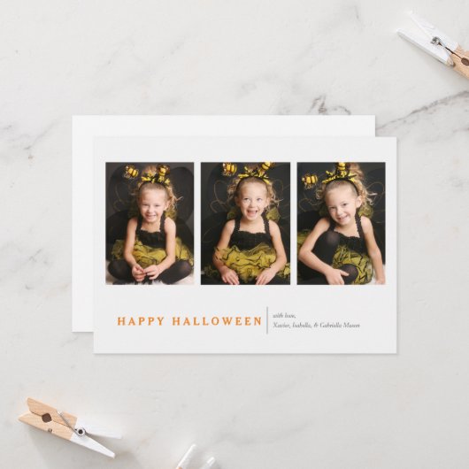 Modernes Halloween Karte (Vorderseite/Rückseite Beispiel)