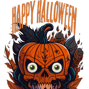 Modernes Halloween Orange Pumpkin T-Shirt
