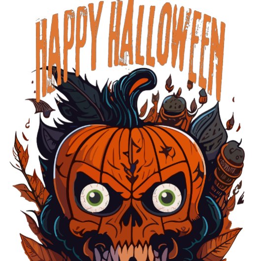 Modernes Halloween Orange Pumpkin T-Shirt