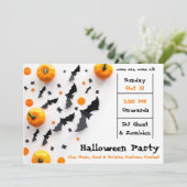 Modernes Halloween-Party Einladung (Stehend Vorderseite)