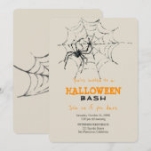 Modernes Halloween-Party Einladung (Vorne/Hinten)