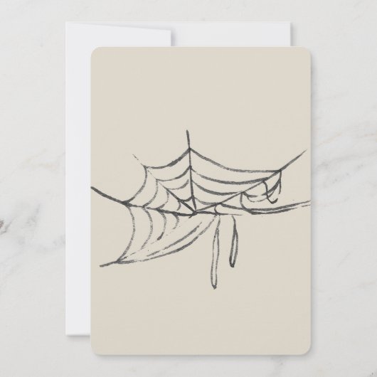 Modernes Halloween-Party Einladung (Rückseite)