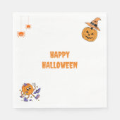 Modernes Halloween-Party Pumpkin Serviette (Vorderseite)