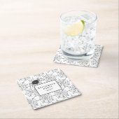 Modernes Halloween-Party Schwarz-weiß Spider Web Rechteckiger Pappuntersetzer (Vor Ort)