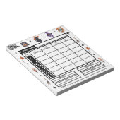 Modernes Halloween Theme Bunco Score Pad Notizblock (angewinkelt)