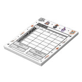Modernes Halloween Theme Bunco Score Pad Notizblock (Rotiert)