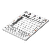 Modernes Halloween Theme Bunco Score Pad Notizblock (Rotiert)