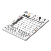 Modernes Halloween Theme Bunco Score Pad Notizblock (Rotiert)