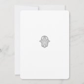 Modernes hamsa geometrische Hochzeitseinladung Einladung (Rückseite)
