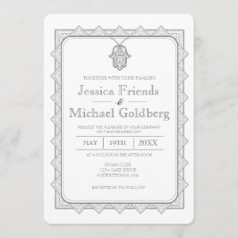 Modernes hamsa geometrische Hochzeitseinladung Einladung