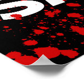 Modernes Handelszeichen, Schwarz und Rot - Boutiqu Poster (Ecke)