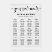 Modernes Händeschildzeichen für Hochzeitssitze Acrylschild (Vorderseite)