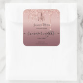 Modernes handgefertigtes Honey Wax Candle Label Quadratischer Aufkleber (Tasche)