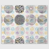 Modernes, handgefertigtes Zirkel-Muster Geschenkpapier (Flach)