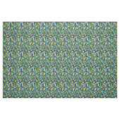 Modernes, handgemaltes, zeitgenössisches Grünmuste Stoff (Fat Quarter (45,7 x 55,9 cm))