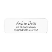 Modernes handgeschriebenes Basic 02. Rücksendeadre (Vorne)