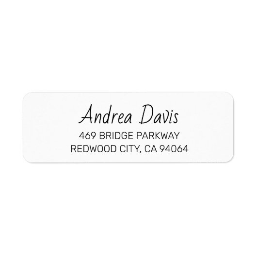 Modernes handgeschriebenes Basic 02. Rücksendeadre (Vorne)